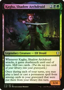 NM Foil Kagha, Shadow Archdruid, MTG, Baldur's Gate, Magic the Gathering, 279 - Image 1