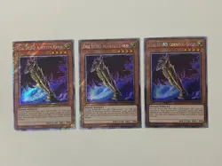 Yugioh Evil HERO Adusted Gold x 3 1st Edition Platinum Secret Rare NM Free Holo - Image 1