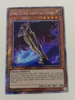 Yugioh Evil HERO Adusted Gold x 3 1st Edition Platinum Secret Rare NM Free Holo - Image 3