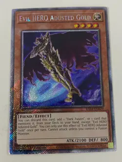 Yugioh Evil HERO Adusted Gold x 3 1st Edition Platinum Secret Rare NM Free Holo - Image 4