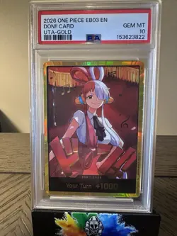 2026 ONE PIECE EB03 HEROINES EDITION UTA GOLD DON!! CARD PSA 10 - Image 1