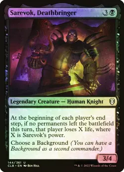 NM Foil Sarevok, Deathbringer, MTG, Baldur's Gate, Magic the Gathering, 144 - Image 1