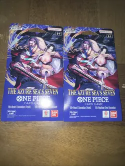 Bandai One Piece Card Game AZURE SEA'S SEVEN (2) Sleeved Booster Pack 12 CARDS - Image 1