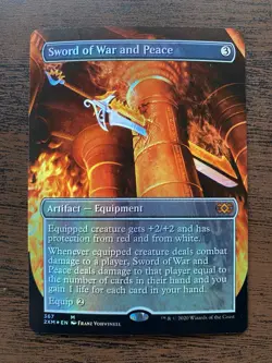 Sword of War and Peace Foil Mythic Artifact Equipment Double Masters Card 367 - Image 1