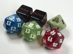 3 mtg Spindown Dice - 2 Pro Tour dice and 1 poison counter die - Rare Magic Dice - Image 2