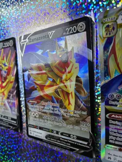 Pokemon TCG Crown Zenith: 099/159 Zamazenta VSTAR; Promo SWSH019 Zamazenta V - Image 4