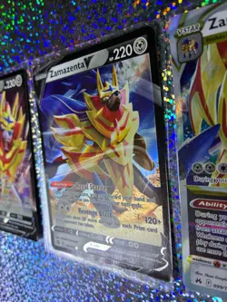 Pokemon TCG Crown Zenith: 099/159 Zamazenta VSTAR; Promo SWSH019 Zamazenta V - Image 5