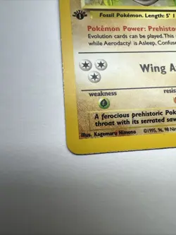 Aerodactyl 1/62 Fossil Holo 1st Edition Vintage Pokemon Card - Image 5