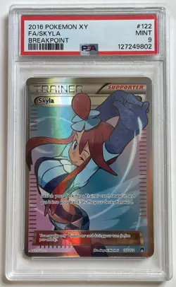2016 Pokemon XY Breakpoint #122 Skyla PSA 9 - Image 1