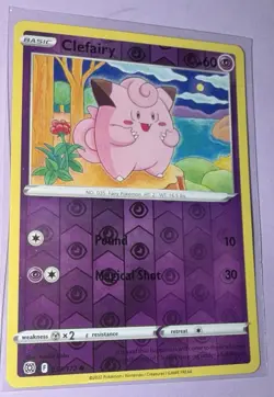 Clefairy 053/172 Reverse Holo Common Brilliant Stars Pokemon New - Image 1