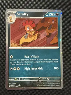 Pokemon Journey Together Promo - Scrafty - SVP 188 - Cosmos Holo - M/NM - Image 2