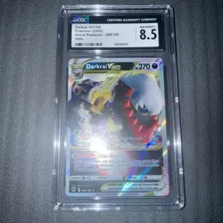 2022 Pokemon SWSH Astral Radiance Darkrai VSTAR Ultra Rare #099/189 CGC 8.5 - Image 1