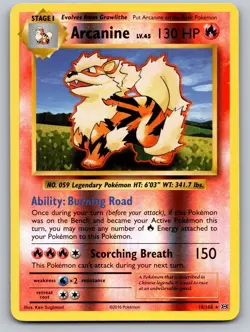 Arcanine 18/108 Rare Evolutions Pokemon Reverse Holo Near Mint - Image 1
