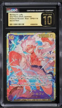 CGC 10 Pristine ONE PIECE MONKEY D. LUFFY OP05-119 SEC Premium Booster 2024 - Image 1