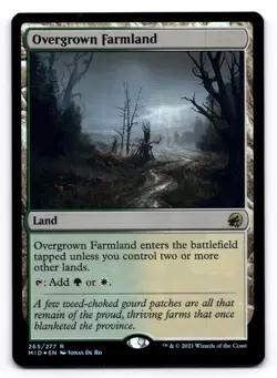 Overgrown Farmland NM Innistrad: Midnight Hunt 265/277 MTG Magic Foil - Image 1