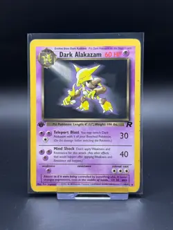Dark Alakazam 18/82 Team Rocket 1st Edition Heavily Played Pokemon Card TCG Rare - Image 1