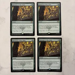 Magic the Gathering MTG Rampage Of The Clans Play Set Of 4 Cards - Image 1