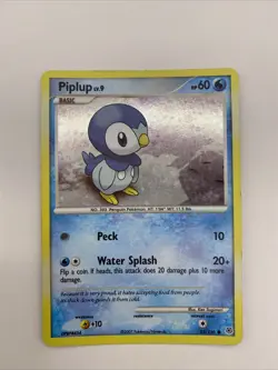 Pokemon TCG Piplup Lv.9 Diamond & Pearl 93/130 Regular Common Card HP - Image 1