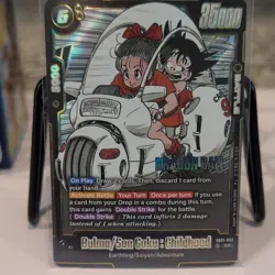 Bandai Dragon Ball Super Bulma/Son Goku SB01-057 SR Foil Battle Card 35000 - Image 1