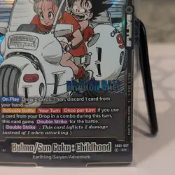 Bandai Dragon Ball Super Bulma/Son Goku SB01-057 SR Foil Battle Card 35000 - Image 5