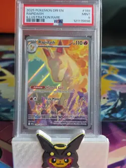 2025 POKEMON DRI EN-DESTINED RIVALS ILLUSTRATION RARE #189 RAPIDASH PSA 9 - Image 1