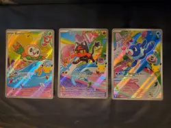 Popplio Rowlet Litten MEP 043 044 045 Pokemon 30th Anniversary First Partner - Image 1