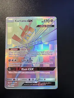 Pokemon TCG Kartana GX Holo Rainbow Rare Crimson Invasion 117/111 - Image 1
