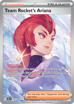 Team Rocket's Ariana 237/182 Destined Rivals Pokemon NM/M - Image 4