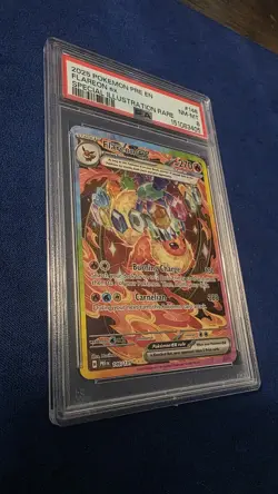 2025 POKEMON PRISMATIC EVOLUTIONS 146 FLAREON EX SPECIAL ILLUSTRATION RARE PSA 8 - Image 4