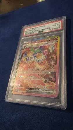 2025 POKEMON PRISMATIC EVOLUTIONS 146 FLAREON EX SPECIAL ILLUSTRATION RARE PSA 8 - Image 5