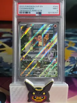 PSA 9 CHARMANDER 2023 EN-SV OBSIDIAN FLAMES ETB BLACK STAR PROMO #044 POKEMON - Image 1