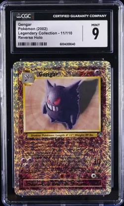 2002 POKEMON LEGENDARY COLLECTION REVERSE HOLO #11/110 GENGAR CGC 9 - Image 1