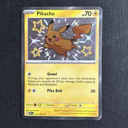 2024 Pokemon Paldean Fates Shiny Rare #131 Pikachu - Image 1