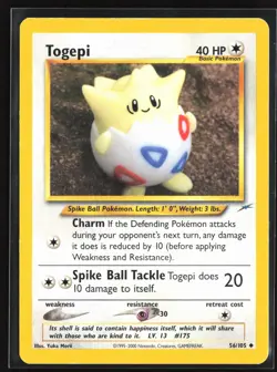 Pokemon TCG - Togepi Unlimited Uncommon Neo Destiny 056/105 MP - Image 1