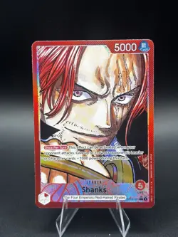 ONE PIECE SHANKS OP09-001 LEADER ALT ART EMPERORS IN THE NEW WORLD ENGLISH📈📈🔥 - Image 1