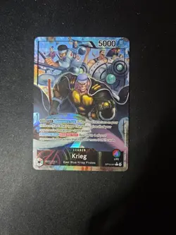 Krieg OP15-001 Alt Art Foil Leader Card One Piece Adventure on Kami’s Island NM - Image 1