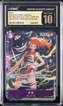 2025 ONE PIECE JAPANESE PC ALTERNATE ART #OP09-070 NAMI CGC 10 PRISTINE - Image 2