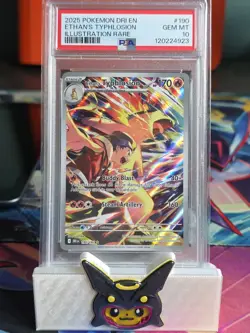Pokemon Ethan's Typhlosion Destined Rivals Illustration Rare #190 PSA 10 - Image 1