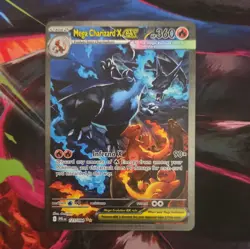 Pokemon Mega Charizard X EX Full Art Secret Rare Holo 125/094 Evolutions - Image 2