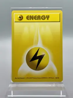 Lightning Energy 100/102 Shadowless Base Set - Pokemon TCG Card - Image 1