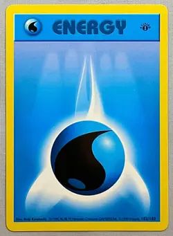 Pokemon 1st EDITION Shadowless Water Energy #102/102 - 1999 Base Set - NM to MT! - Image 1