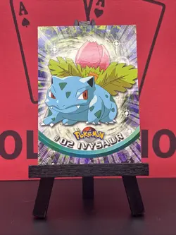 Ivysaur #02 Pokemon Topps TV Animation Edition Blue Logo 1999 NM - Image 2