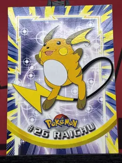 Raichu #26 2000 Topps Pokemon TV Animation Edition Non Holo Blue Logo NM - Image 3