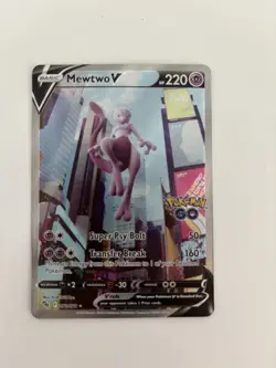 Mewtwo V (Alternate Full Art) 072/078 Pokemon GO Holo Card TCG - Image 1