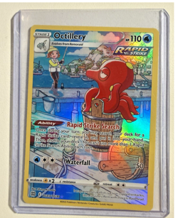 Pokemon Octillery TG03/TG30 Brilliant Stars Trainer Gallery Full Art Holo Rapid… - Image 1