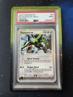Pokemon TCG Rayquaza EX Dragon Holo Rare Card Series 97/97 PSA 9 - Image 1