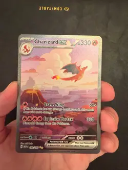 Pokemon 151 Charizard ex 199/165 SIR Special Illustration Rare Near Mint - Image 1