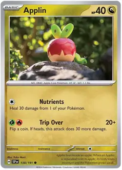 APPLIN 138/191 Pokemon TCG Surging Sparks: COMMON - Image 1