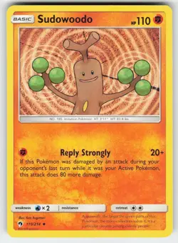 Sudowoodo 110/214 Uncommon Lost Thunder Pokemon Near Mint - Image 1
