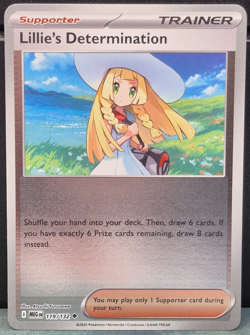 Lillie's Determination 119/132 Reverse Holo Mega Evolution Pokemon TCG Near Mint - Image 1
